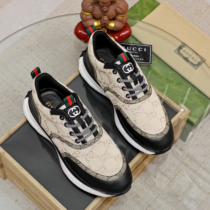 (GUCCI)古奇官網男士休閑鞋同步款,鞋面選用牛皮配進口新品牌元素 古奇,