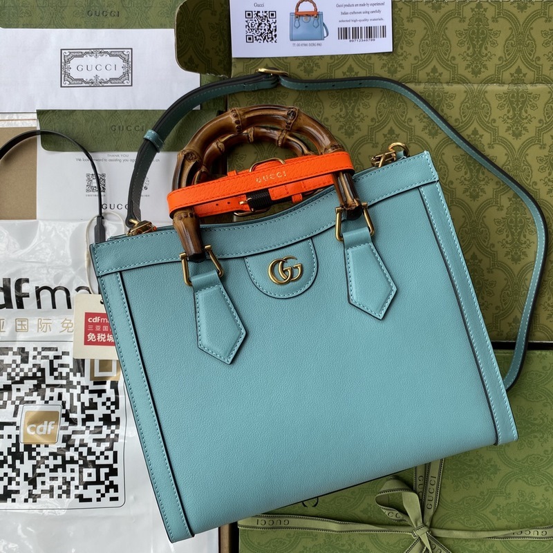 GUCCI 雙G标 托特包 竹節手提包 型號:660195