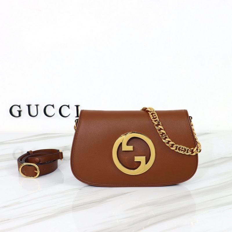 GUCCI 圓形雙G标 斜挎小包雙肩帶 款號:699268焦糖色