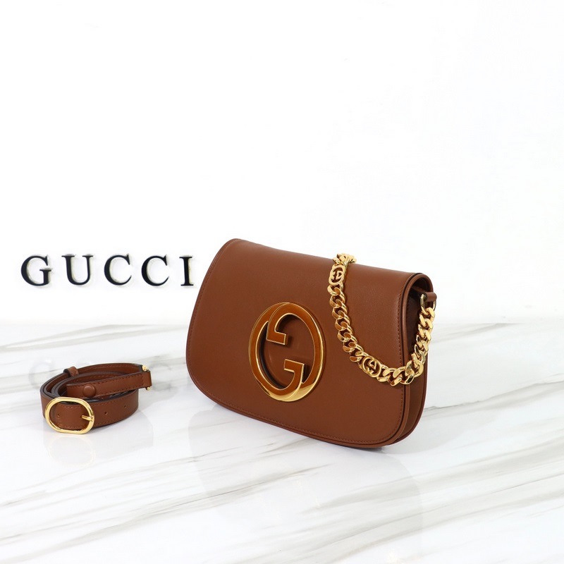 GUCCI 圓形雙G标 斜挎小包雙肩帶 款號:699268焦糖色