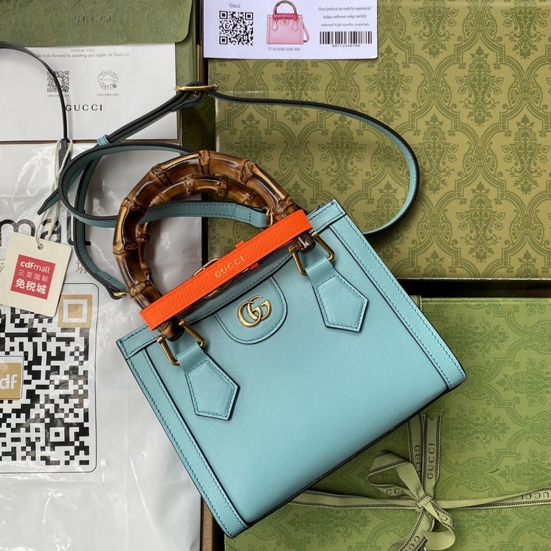 GUCCI 雙G标 迷你托特包 竹節手提包 型號:655661