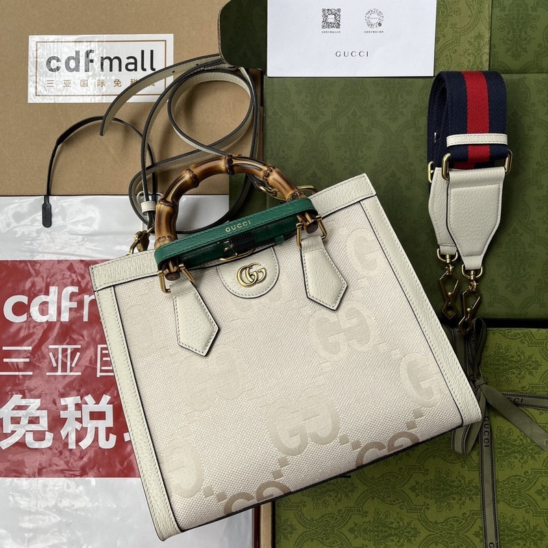 GUCCI 雙G标 小號托特包 竹節手提包 型號:702721
