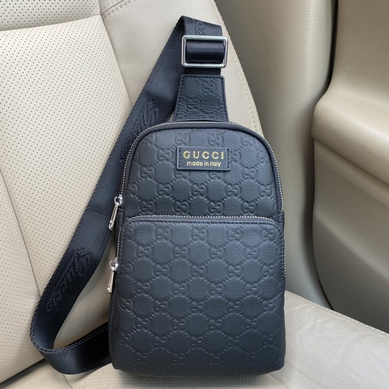 GUCCI 古奇男士胸包 進口牛皮 型號:6082