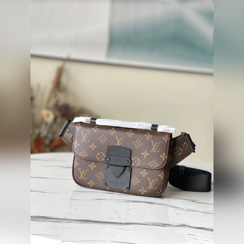 Louis Vuitton MONOGRAM MACASSAR S Lock Sling Bag (M45807)