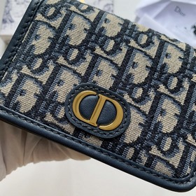 Dior MONTAIGNE NANO 手拿包 藍色 Oblique 印花 編